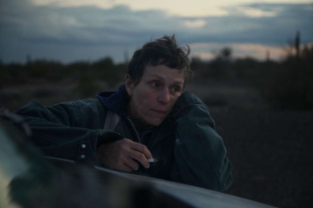 Frances McDormand in the film NOMADLAND. Photo by Joshua James Richards. © 2020 20th Century Studios All Rights Reserved